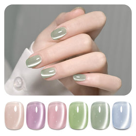 GAOY front packaging showing six magnetic gel bottles for versatile nail art