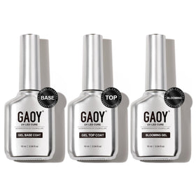 GAOY front packaging showing full 3-piece gel kit benefit long-lasting shine