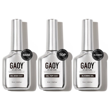 GAOY front packaging showing full 3-piece gel kit benefit long-lasting shine