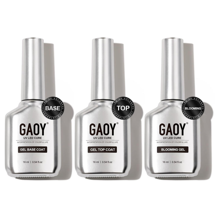 GAOY front packaging showing full 3-piece gel kit benefit long-lasting shine
