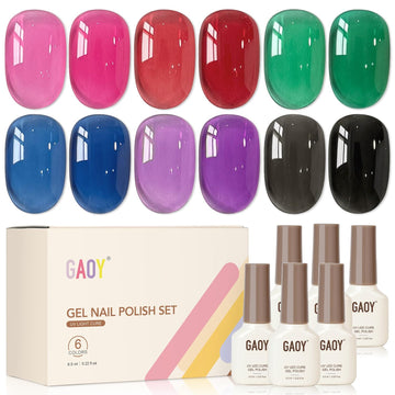 GAOY front packaging showing six jelly gel bottles and benefits