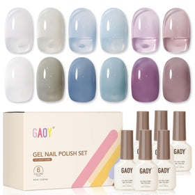 GAOY front packaging of Mizzle gel kit showing six bottles and benefits