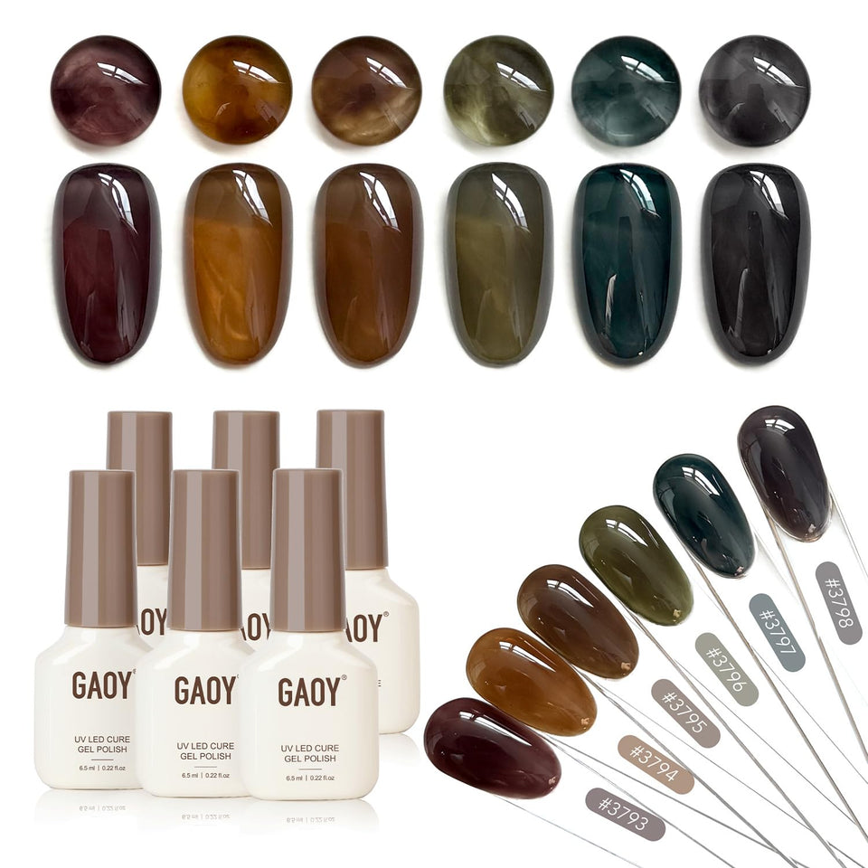 GAOY front view of six-bottle kit showing colors and packaging, ready for salon use