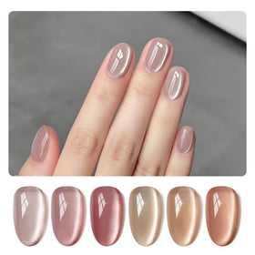 GAOY front packaging showing six gel polish bottles and magnet, professional kit benefit