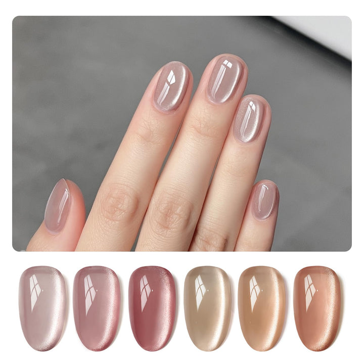 GAOY front packaging showing six gel polish bottles and magnet, professional kit benefit