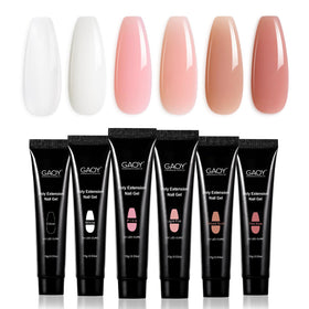 GAOY front packaging showing six nude-pink jars and kit contents for easy selection
