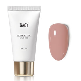 GAOY front tube of poly gel showing label and easy-squeeze cap for neat dispensing