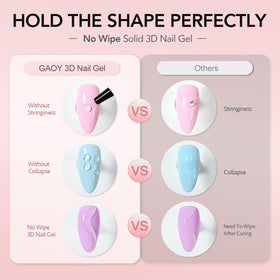 GAOY close-up of gel nozzle and texture highlighting smooth flow for precise sculpting