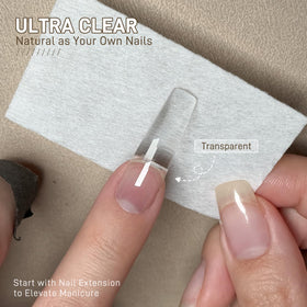 GAOY crystal poly gel texture close-up showing smooth bubble-free finish