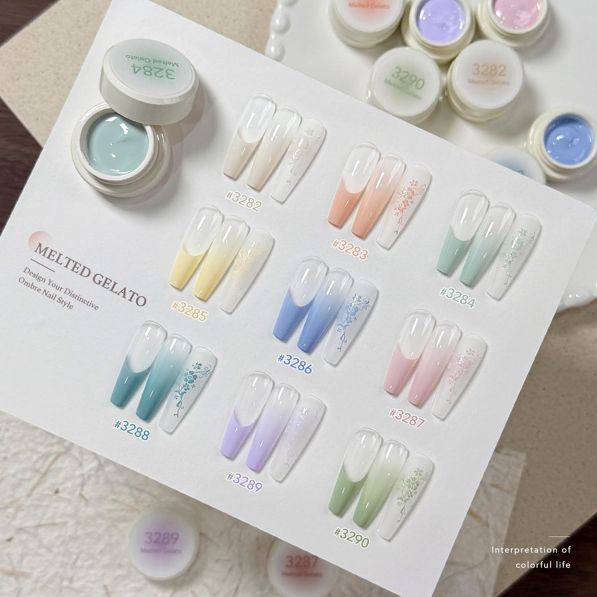 GAOY selection of gradient nail examples illustrating color transitions and styles