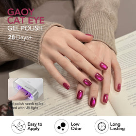 GAOY kit in a home manicure setting demonstrating easy salon-quality results
