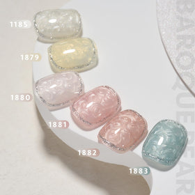 GAOY in-use shot of a manicure being cured showing neat application and glossy finish