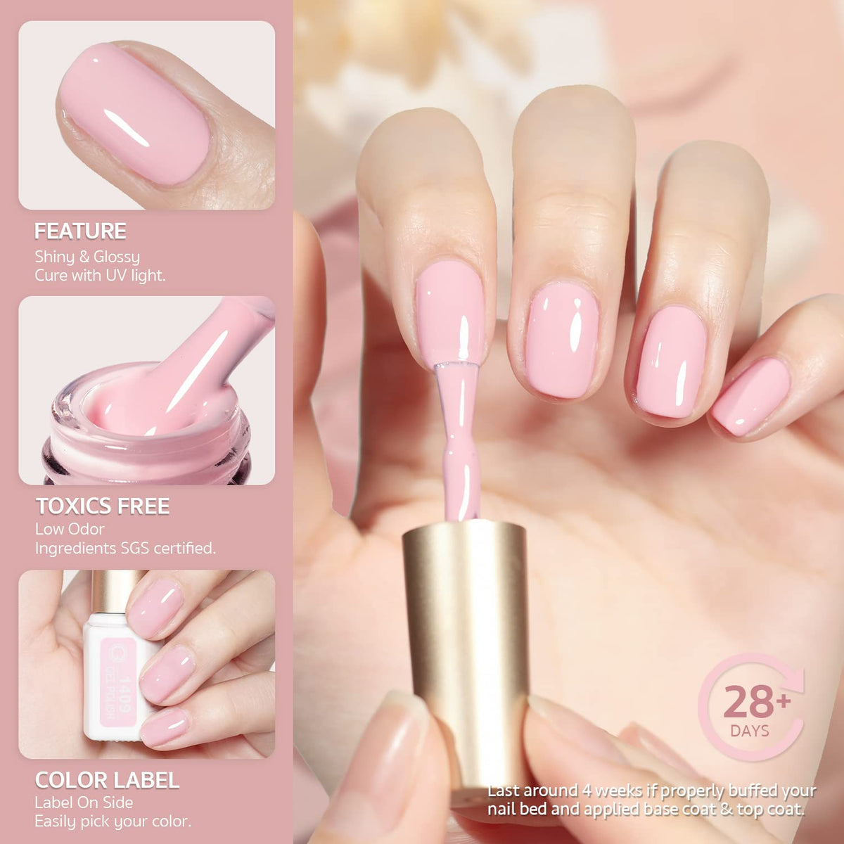 GAOY in-use salon manicure showing cured neutral gel finish benefits