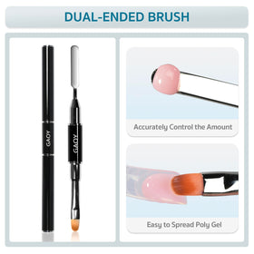 GAOY complete kit flatlay with slip solution, forms, brush and clips for convenience
