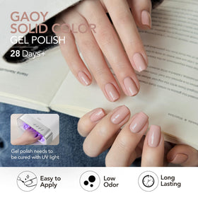 GAOY lifestyle flatlay with manicure tools showing at-home salon convenience benefit
