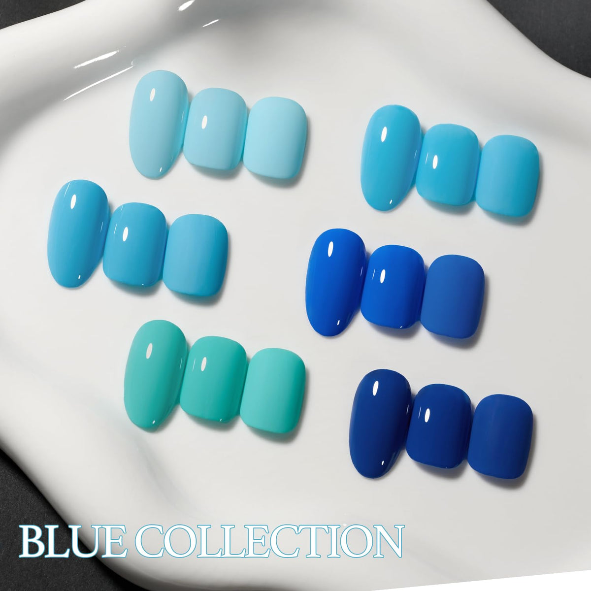 GAOY lifestyle image of manicured hands showcasing durable blue manicure