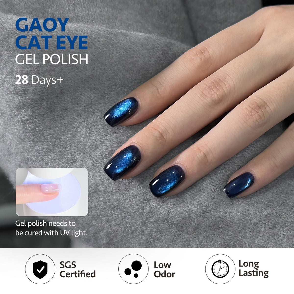 GAOY manicure lifestyle setting showing glossy finished nails for special occasions