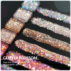 GAOY finished manicure at a party highlighting glitter nails and long-lasting shine