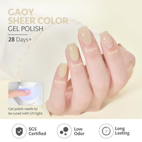 GAOY lifestyle shot with summer nails highlighting durable glossy look