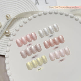 GAOY manicure in use on hands creating pearl thread effect for salon-style shine