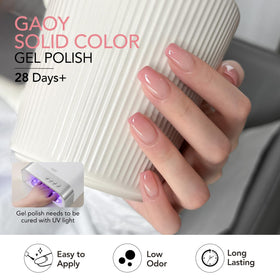 GAOY matte and gloss swatches side-by-side demonstrating finish options