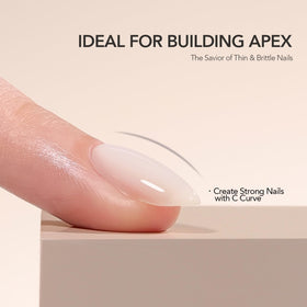GAOY nail before and after comparison showing strengthened natural nails and finish