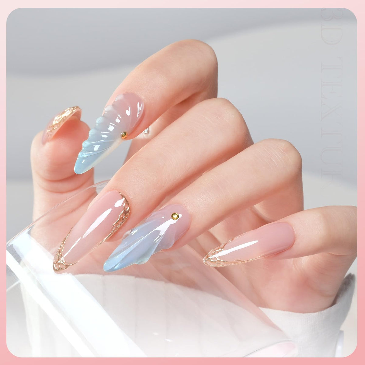 GAOY rhinestone secured on nail with gel illustrating strong adhesion and sparkle retention