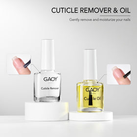 GAOY nail oil bottle closeup highlighting hydration and nourishment