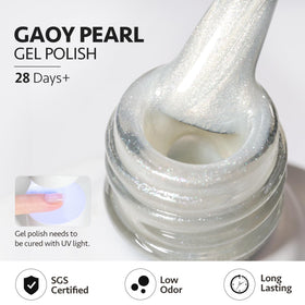 GAOY nail swatch display of pink white and blue mermaid shades for color selection