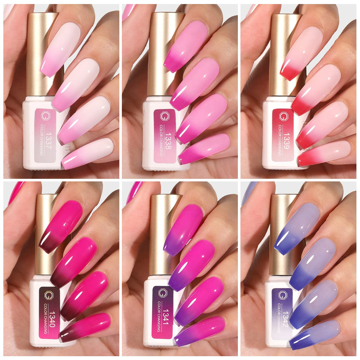GAOY nails in use lifestyle image showing mood-changing colors during activities