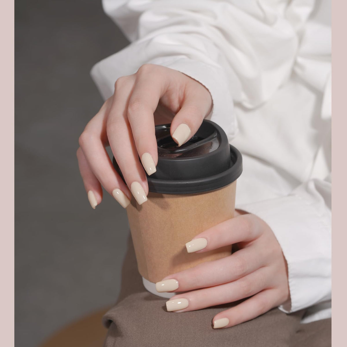 GAOY on-fingers in lifestyle shot showing salon-quality result at home