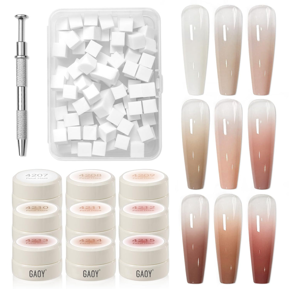 GAOY open kit showing nine gel pots and case for organized travel