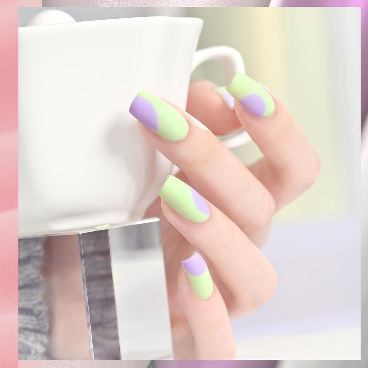 GAOY brush stroke on nail showing smooth pastel coverage and reliable opacity benefit