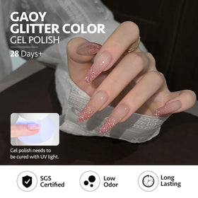 GAOY gel polish curing under a UV lamp in salon setting for fast durable high-gloss finish