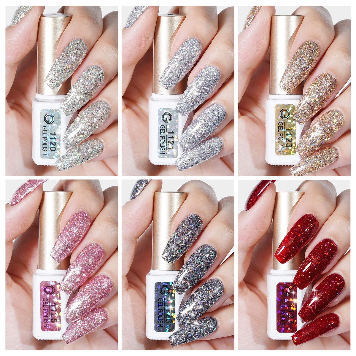 GAOY cured nails under salon lamp with glossy finish and long-lasting wear benefit