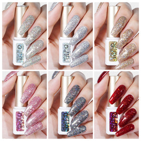 GAOY cured nails under salon lamp with glossy finish and long-lasting wear benefit