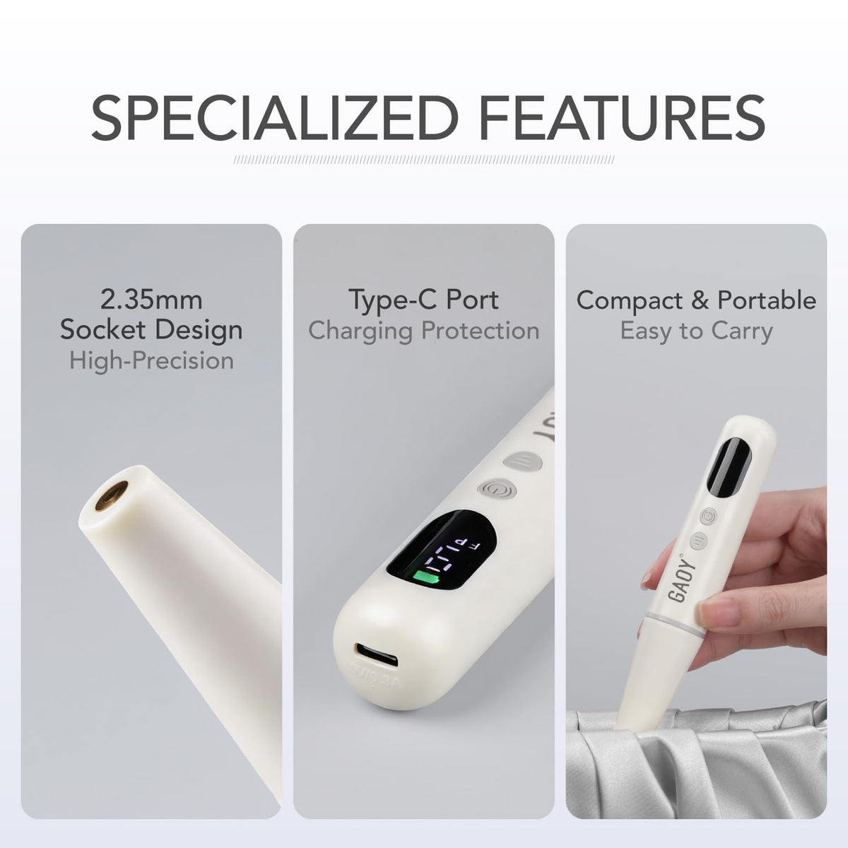 GAOY sanding bands and USB-C cable arranged to show included accessories