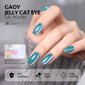 GAOY bottle in hand for size comparison, highlights 0.25 fl.oz (7.3ml) portable volume
