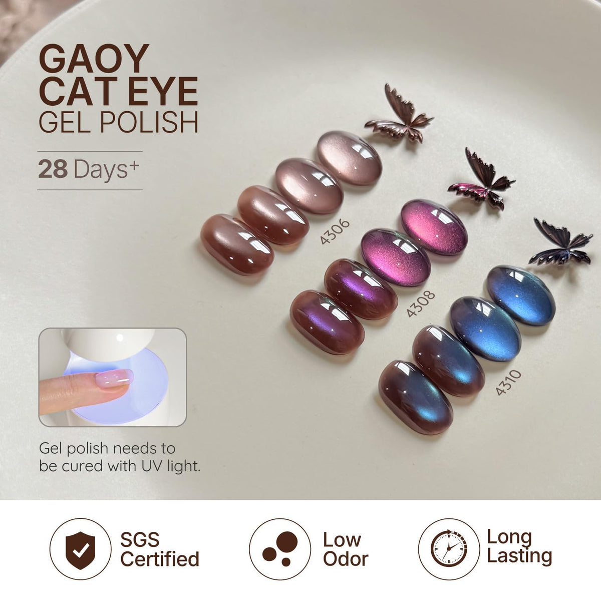 GAOY bottle in hand for scale demonstrating compact travel-friendly gel size