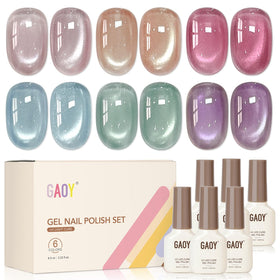 GAOY set front packaging showing six bottles and magnet, clear organization benefit