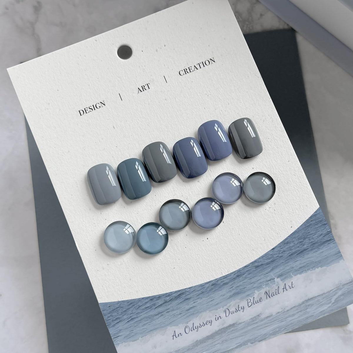 GAOY six shades arranged flat displaying color range, easy shade selection benefit