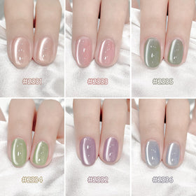 GAOY six holographic shades lined up highlighting color shift benefits