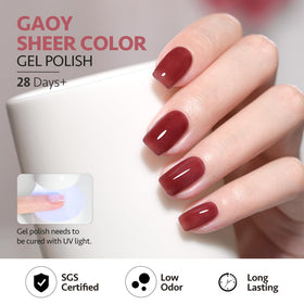 GAOY sheer layering close-up showing translucence and buildable glossy jelly effect