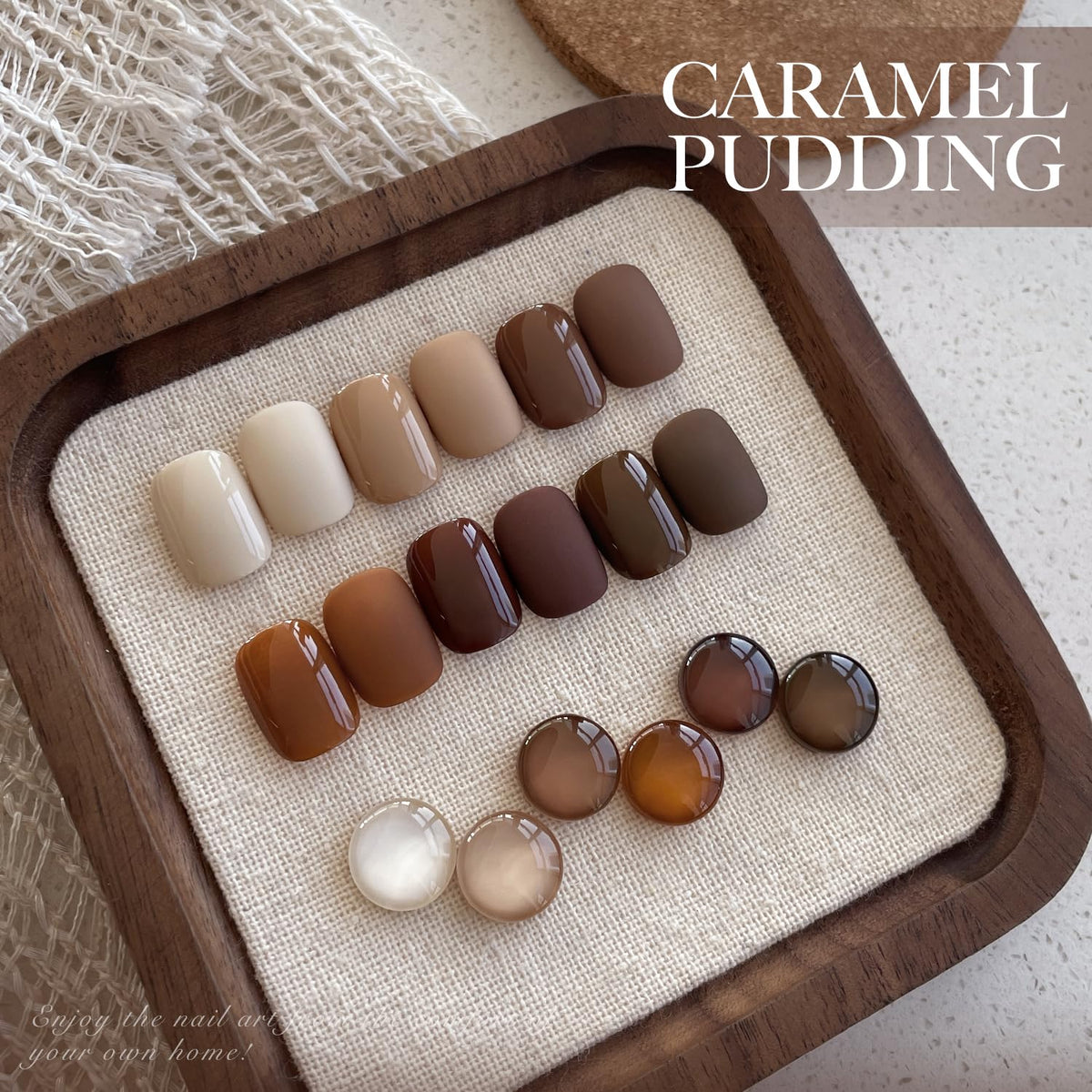 GAOY six bottles lined up displaying beige to chocolate shades for easy selection