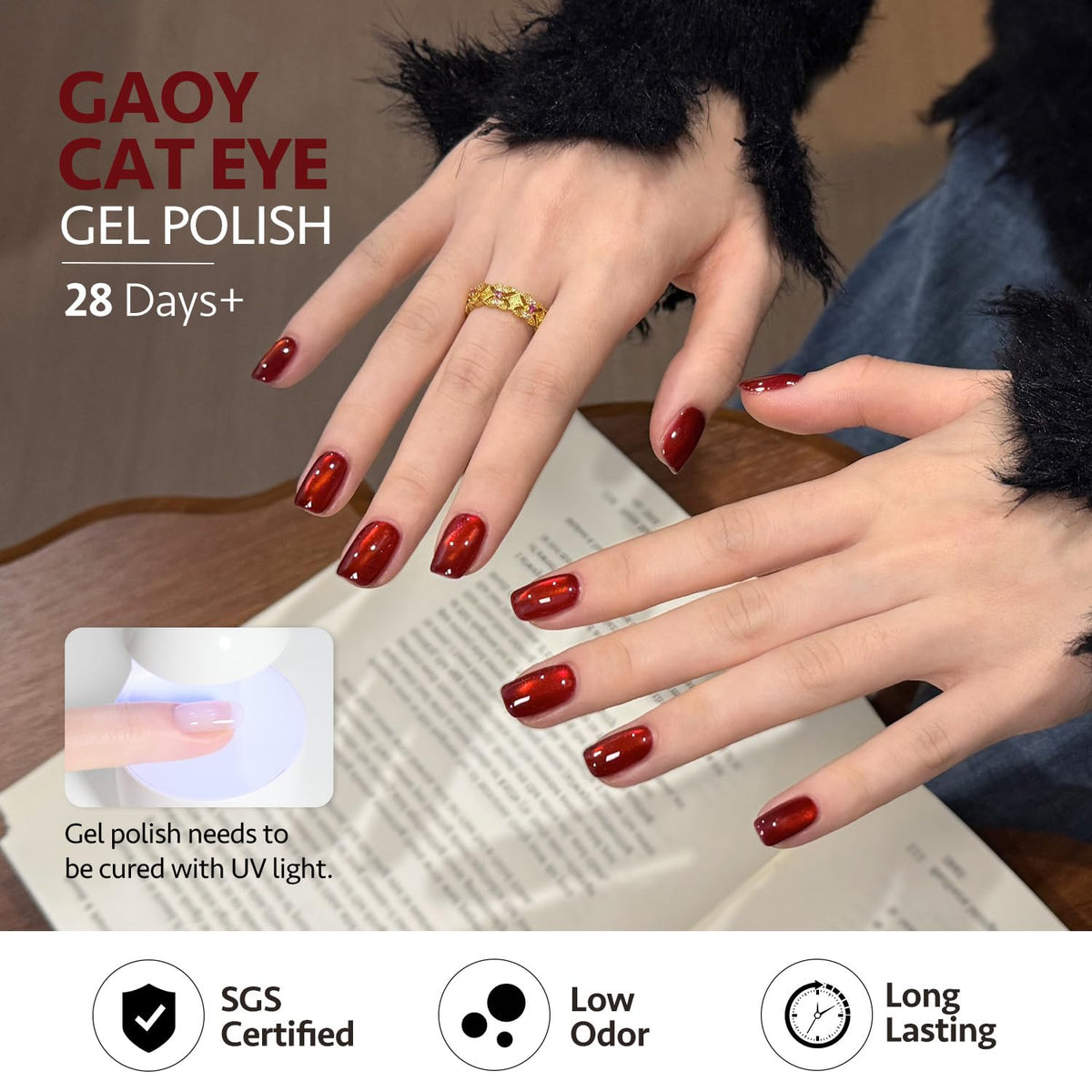 GAOY bottle in hand showing 6.5ml scale and easy home application