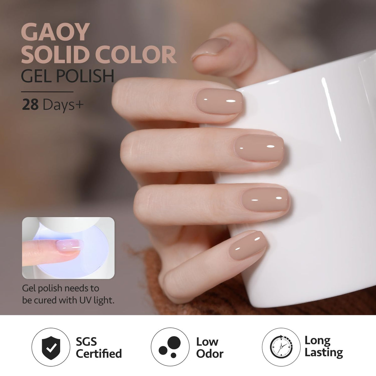 GAOY bottle beside coin showing 7.3ml size for travel-friendly convenience