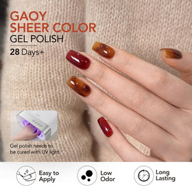 GAOY size scale bottles in hand illustrating compact bottles and easy storage