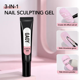 GAOY tubes held in hand to show size and portable convenience for home nail artists
