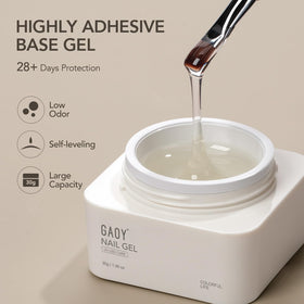 GAOY size scale with coin illustrating 30g tube capacity for multiple manicures and value