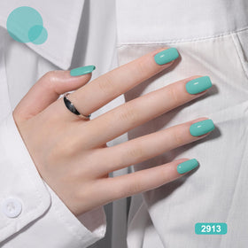 GAOY nail wheel swatches displaying six blue shades for easy selection